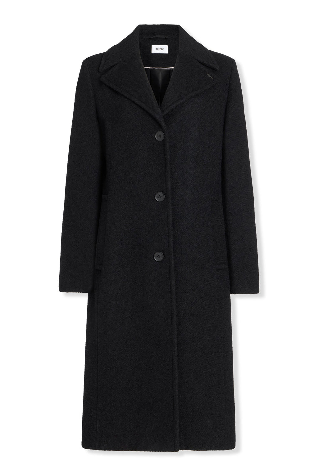 SINGLE BREASTED BOUCLÉ WOOL-BLEND COAT