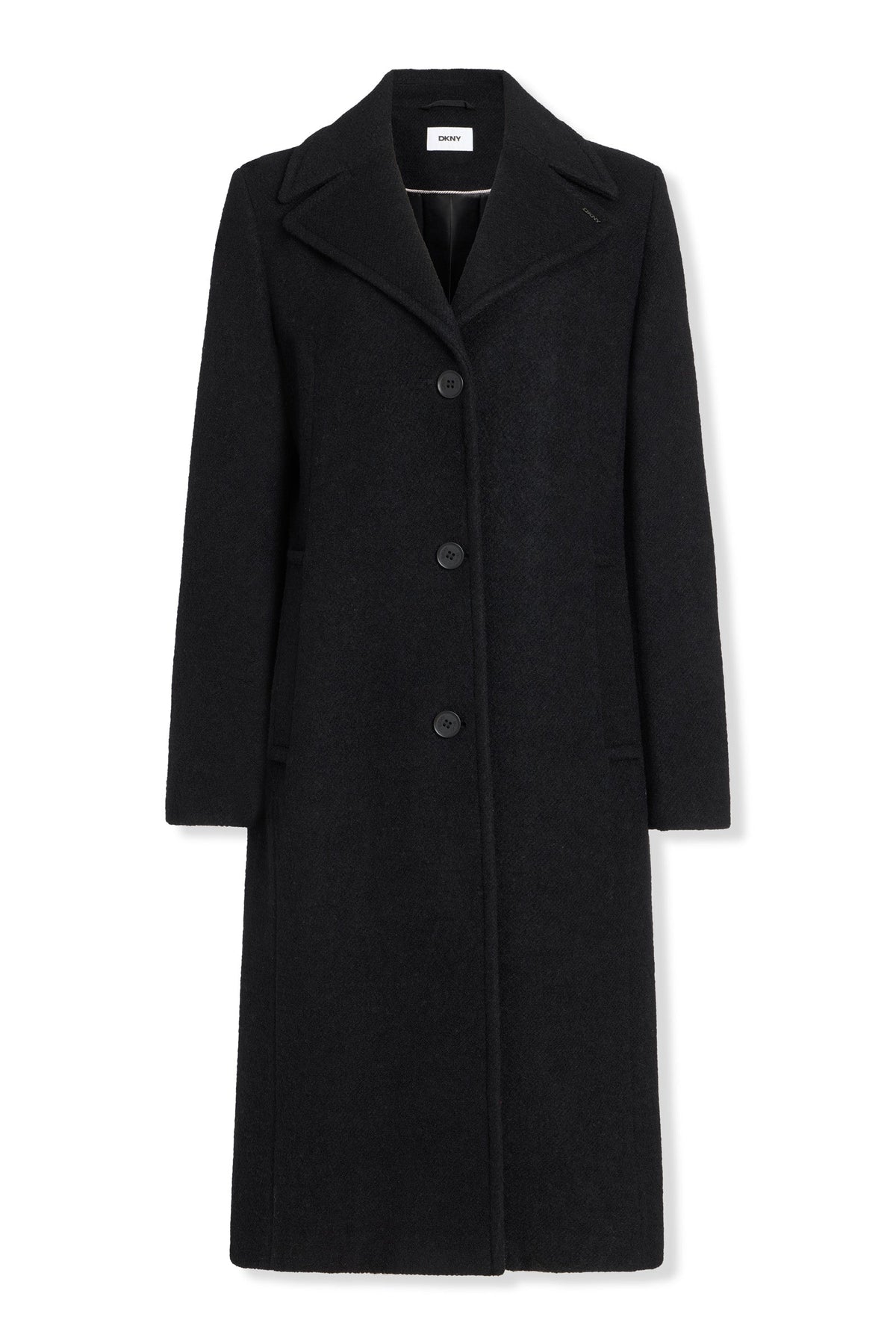 SINGLE BREASTED BOUCLÉ WOOL-BLEND COAT