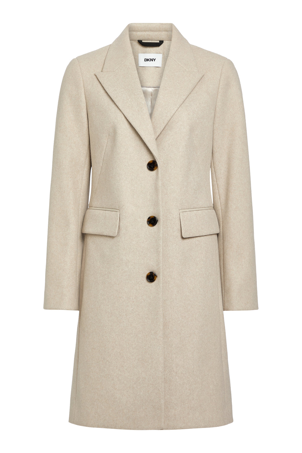 SINGLE BREASTED BOUCLÉ WOOL-BLEND COAT